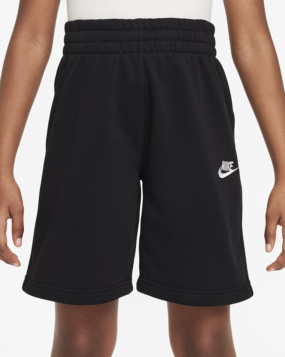 Nike Sportswear Club Fleece Shorts Black on sale White